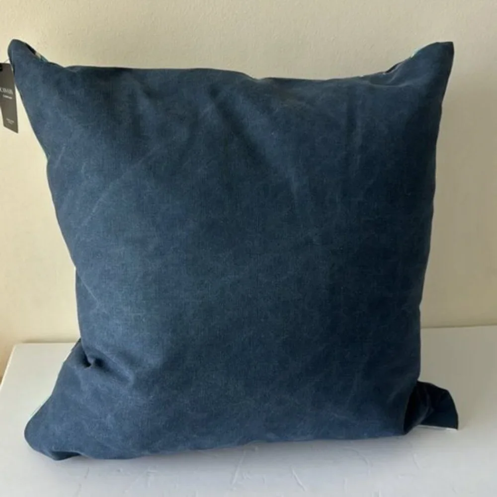 Canaan Company Modern Face Decorative Pillow Blue Twilight 23